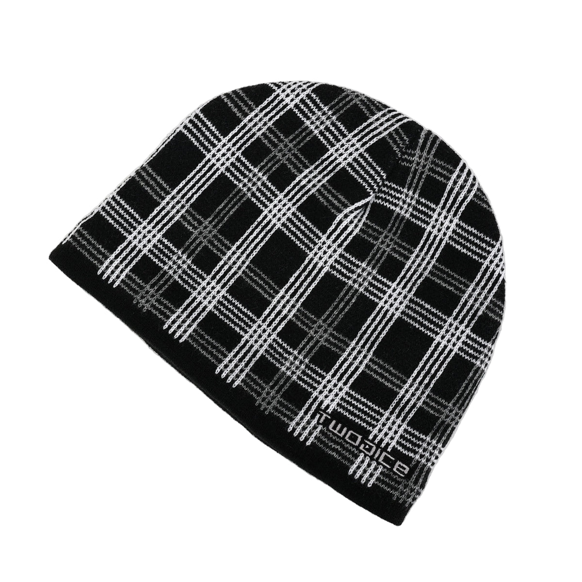 PLAID BEANIE