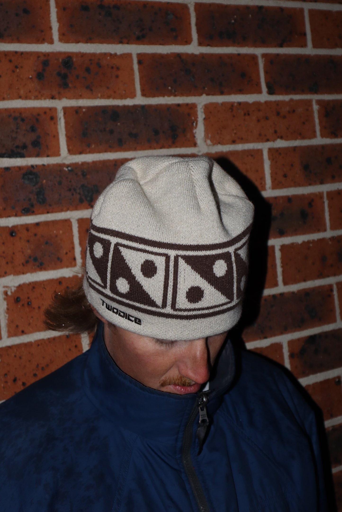 YIN YANG BEANIE - CREAM & MOCHA