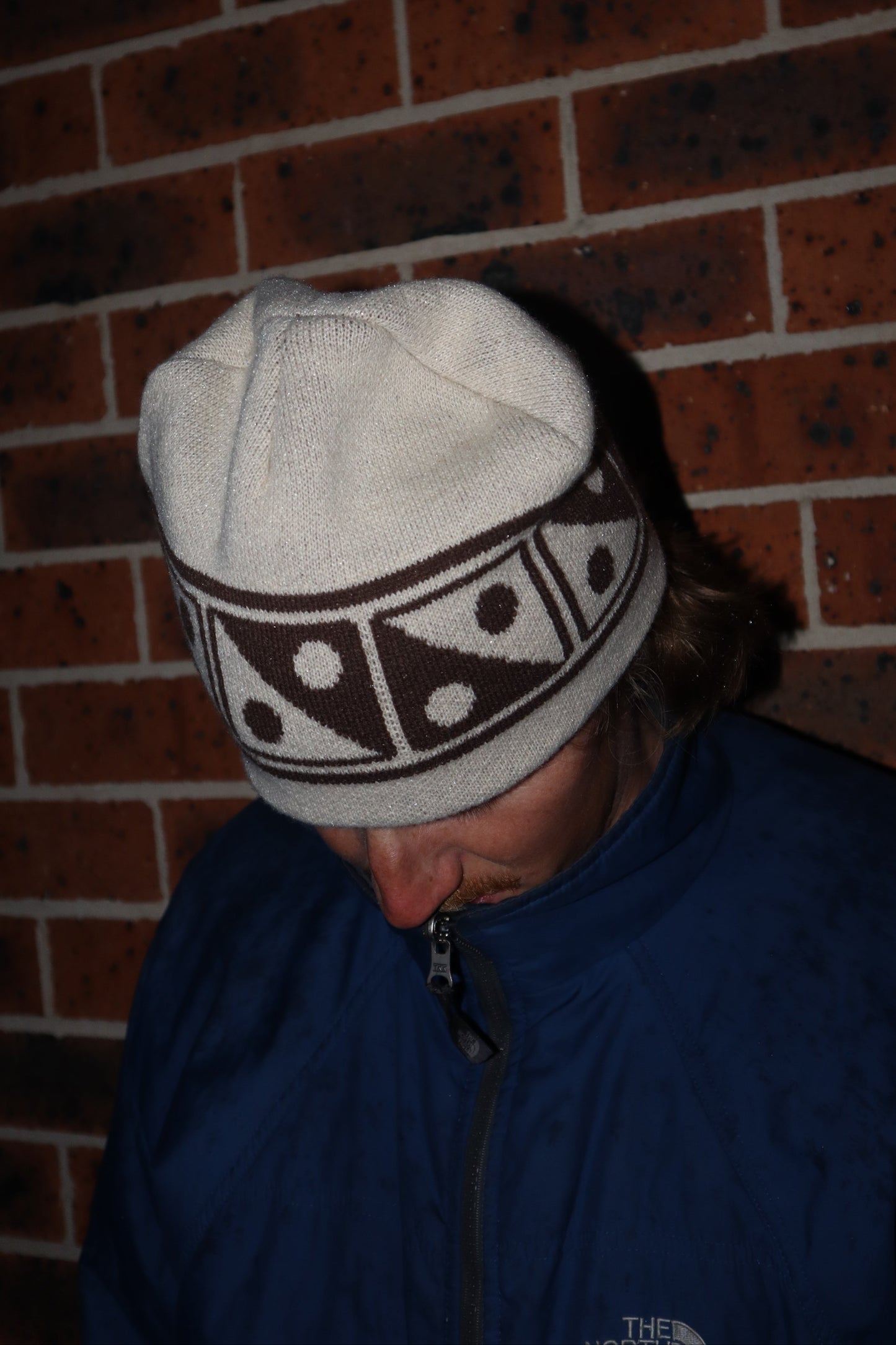YIN YANG BEANIE - CREAM & MOCHA