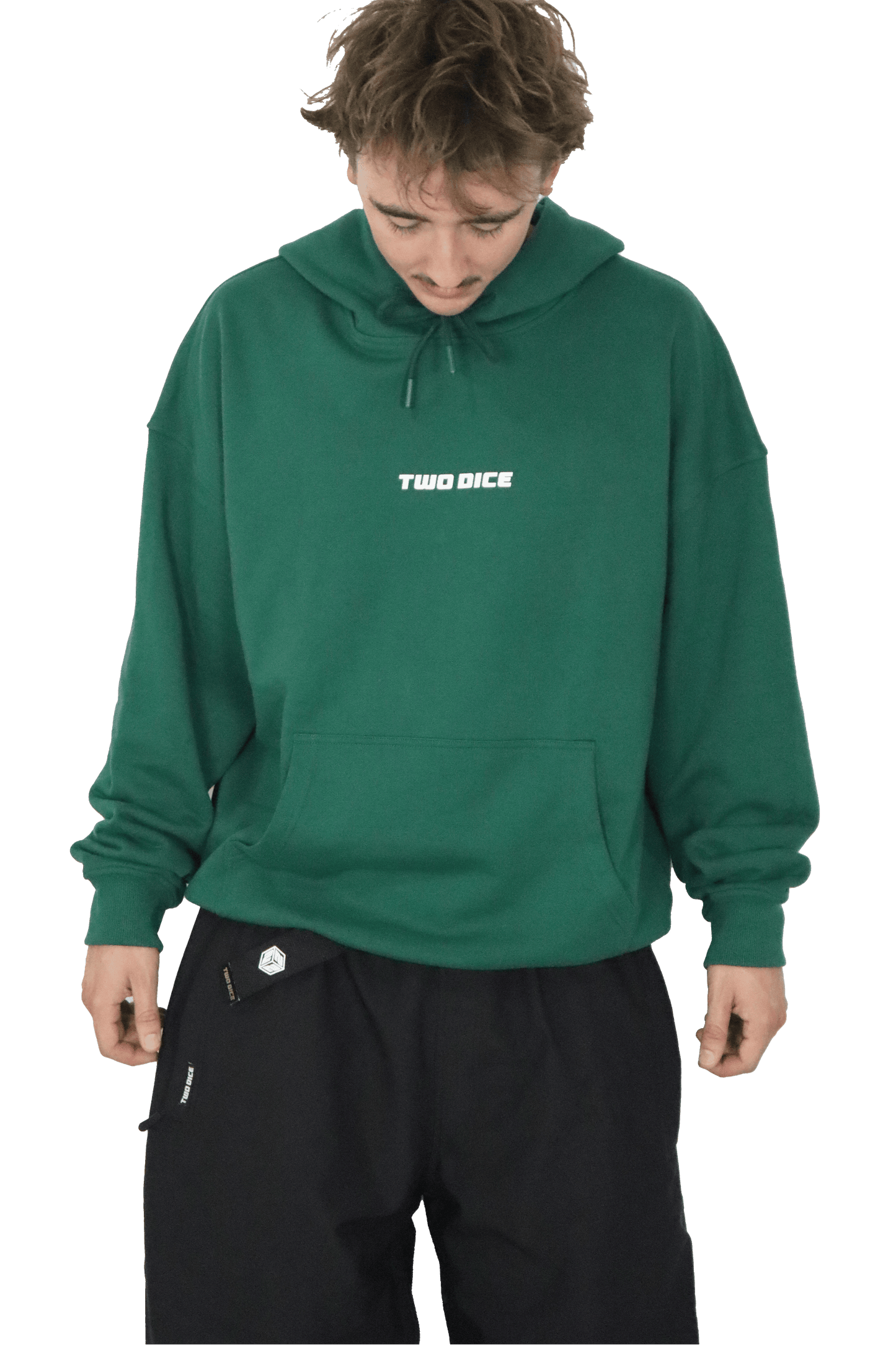 BOX FIT HOODIE - DARK GREEN
