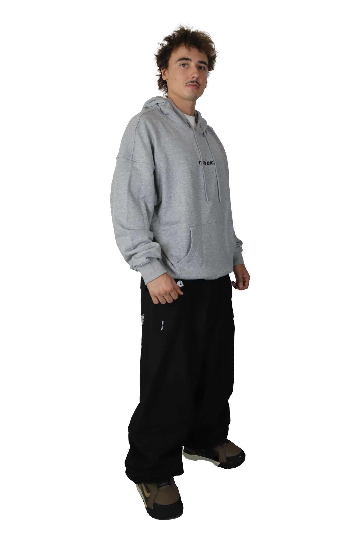 BOX FIT HOODIE - GREY