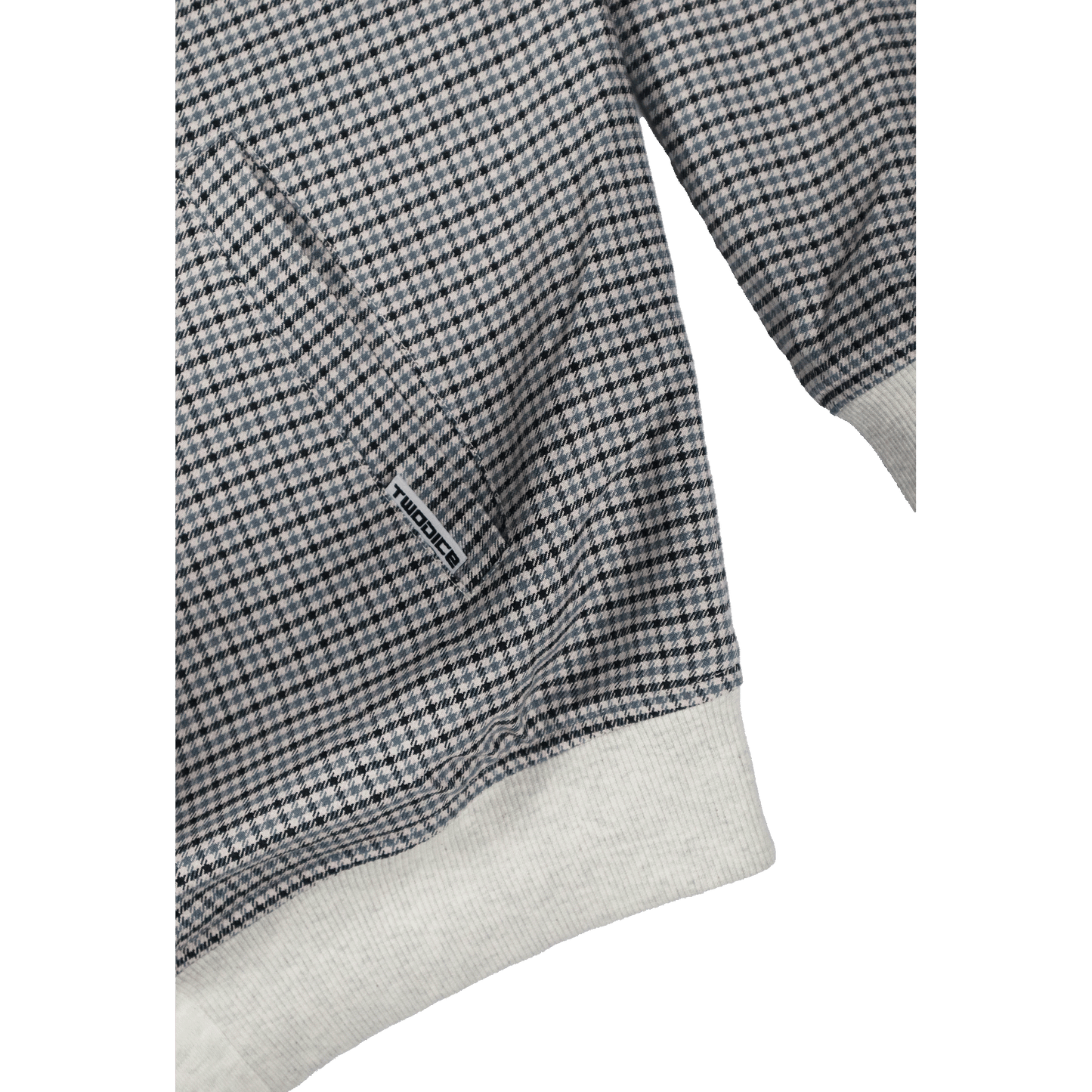 REVERSIBLE ZIP HOODIE - GREY / STEEL PLAID