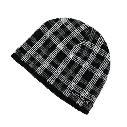 PLAID BEANIE