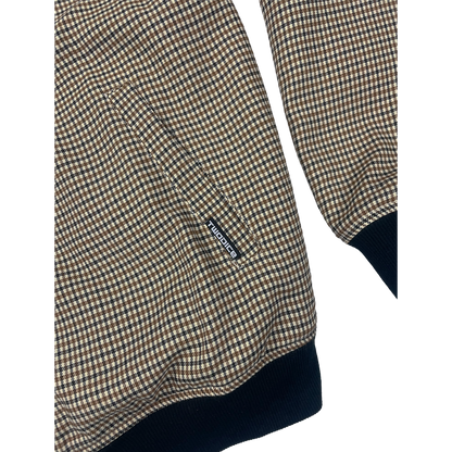 REVERSIBLE ZIP HOODIE - BLACK / CAMEL PLAID