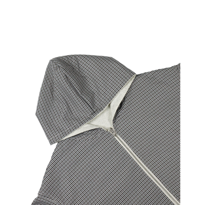 REVERSIBLE ZIP HOODIE - GREY / STEEL PLAID