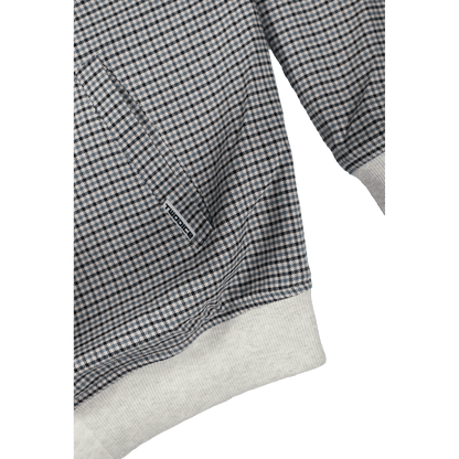REVERSIBLE ZIP HOODIE - GREY / STEEL PLAID