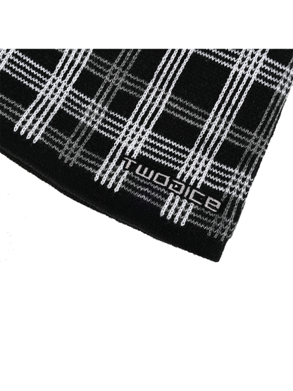 PLAID BEANIE
