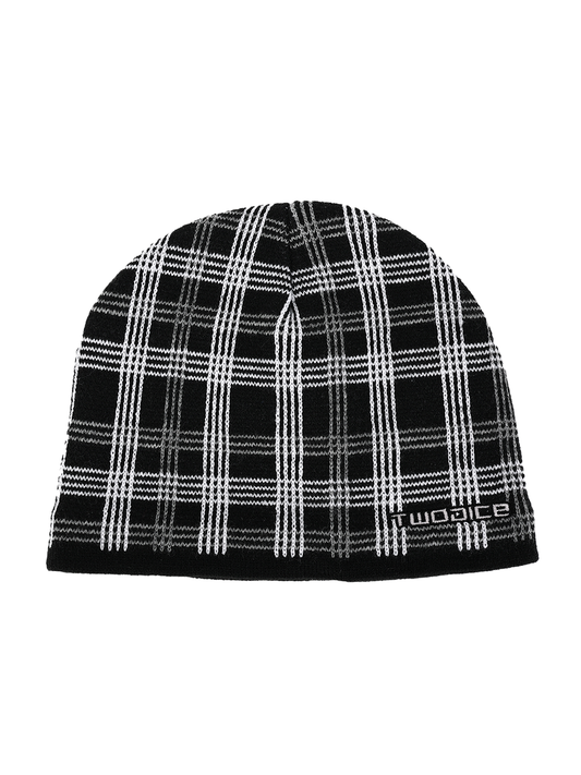 PLAID BEANIE