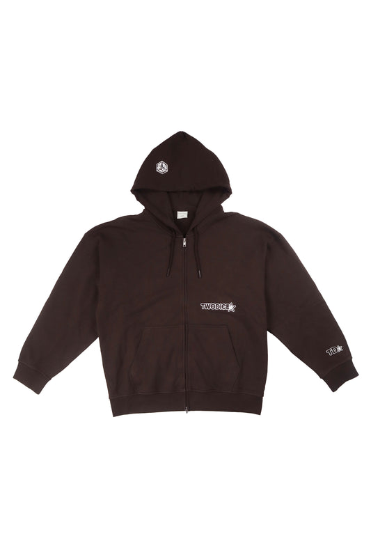 STAR* HOODIE - BROWN